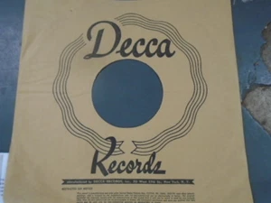 78 DECCA Record Sleeve Only Cover Vintage jazz blues country POST WAR - Foto 1 di 5