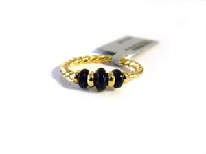 David Yurman Size 6 Rio Rondelle 18k Yellow Gold Ring Black Onyx NWT - Picture 1 of 4