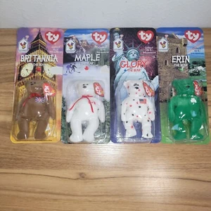 RARE Mcdonalds 97/98 Erin Beanie Baby ERRORS 1993 Retired Bears Misprint Babies - Picture 1 of 14