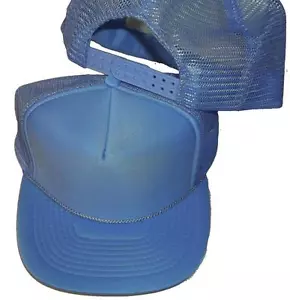12pc BLANK LIGHT BLUE MESH TRUCKER STYLE VINTAGE SNAPBACK HAT baseball cap A101d - Picture 1 of 2