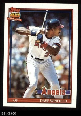 1991 Topps #630 Dave Winfield Angels HOF 8 - NM/MT - Image 1 of 2