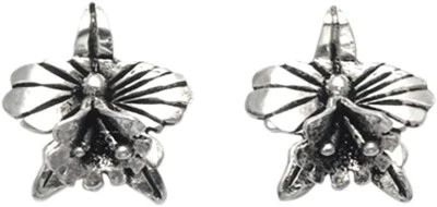 Aretes de plata de ley para orquídeas Foto 1 de 2