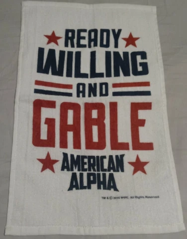WWE NXT American Alpha Towel Ready Willing and Gable MINT CONDITION Chad Gable Cover