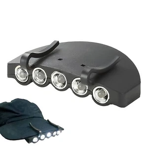 Hat Clip Lamp Mini 5 LED Bright Clip Hat Lamp Waterproof Night Light Hiking tool - Picture 1 of 12