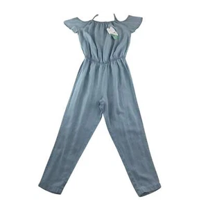 Next jumpsuit 10-11 years light blue off the shoulder sleeves and shoulder strap - Picture 1 of 9