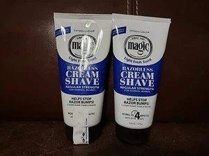 2 Pack - SoftSheen-Carson Magic Razorless Cream Shave, Light Fresh Scent, 6 oz - Picture 1 of 2