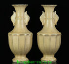 4.4" Antique Old China Porcelain Dynasty Palace Flower Bottle Pot Vase Paire
