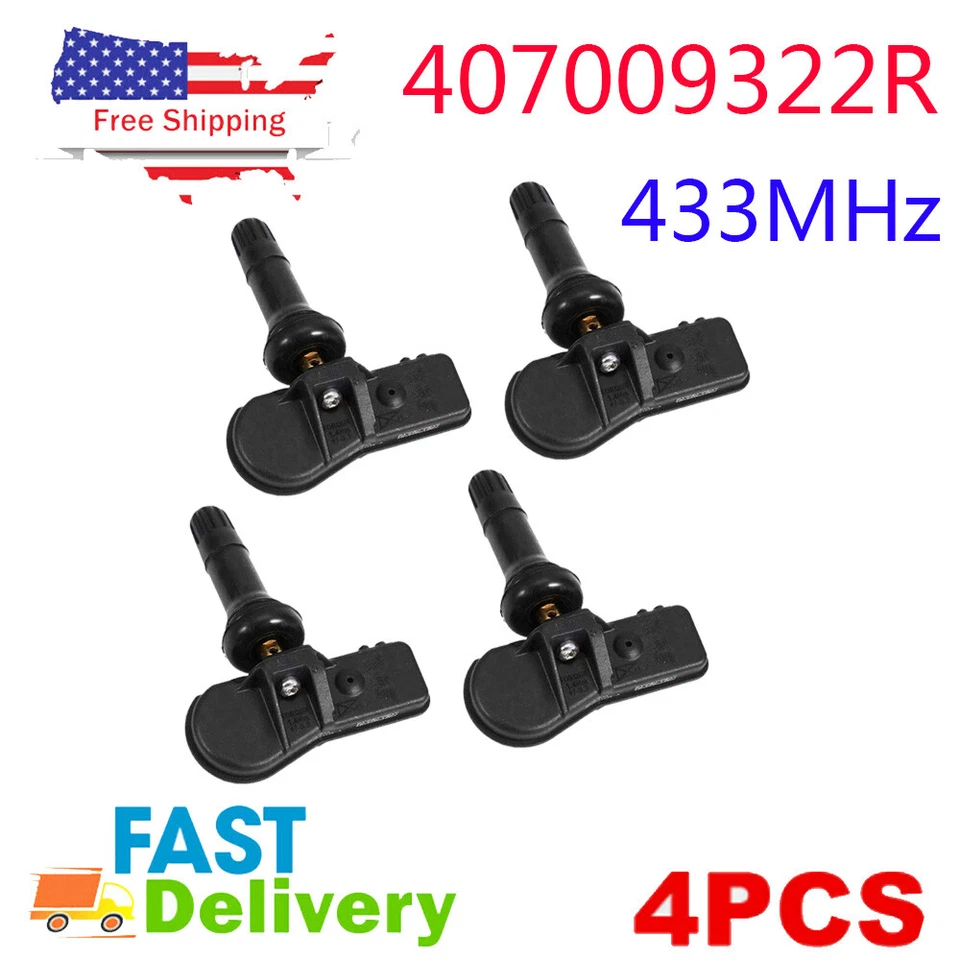 4x Sensor de presión de neumáticos TPMS para Dacia Duster Lodgy Renault Clio Opel 407009322R Foto 1 de 4