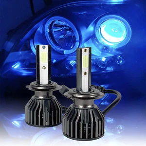 H7 10000K Dark Blue LED Kit COB Headlight Bulbs High Bright for Hyundai Tucson - Picture 1 of 7