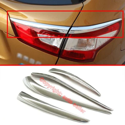 Para Nissan Qashqai J11 2014-2021 ABS Cromo Luz Trasera Moldura Accesorios Foto 1 de 4