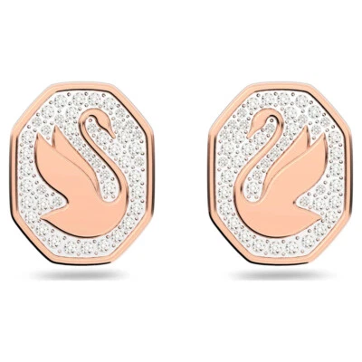 Pendientes Swarovski Signum, Cisne, Blanco, Chapado en Tono Oro Rosa -5621105 Nuevos Foto 1 de 3
