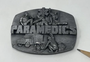 SANITÄTER Gürtelschnalle FIRST ON THE SCENE Krankenwagen - kleine Delle Siskiyou 1992 - Bild 1 von 9