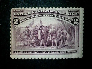 US 231 2 Cent Brown Violet Columbian Expo Issue VG MOGNH ScCV $31 - Bild 1 von 2