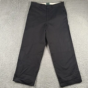 J.Crew Oarsman Baggy Chino Pants Mens 33 Black Cuffed Giant Fit Cotton NWT - Picture 1 of 14