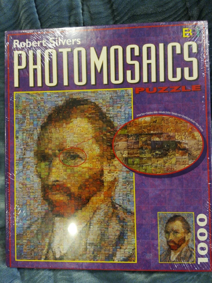 Van Gogh Self Portrait 1000 Piece Puzzle Photomosaics Robert Silvers Complete - Image 1 of 2