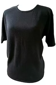 Vintage Casual Corner Black Short Sleeve Pullover Sweater Women's Large - Picture 1 of 10