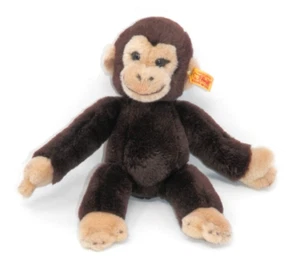 Steiff KOKO Chimpanzee Stuffed Plush  280122 Animal Toy Monkey Brown Germany 10" - Picture 1 of 12