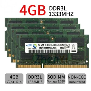 16Go 8Go 4Go DDR3L 1333MHz PC3L-10600S 204Pin Laptop Mémoire SDRAM Samsung FR - Photo 1/15