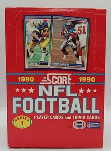 1990 Score Football Series 1 scatola completa 36 confezioni non aperte Barry Sanders  - Foto 1 di 6