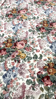 Ralph Lauren ALLISON Blue Ribbon Floral Roses Reversible King Comforter as is - Image 1 of 4