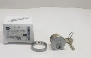 Yale 2153 Mortise Cylinder, 1-1/8", Standard Fixed Core A, 1 Key - Picture 1 of 4