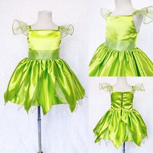 Fairy Tinkerbell Inspired Green Knee Length Dress Halloween Costume Junior Party