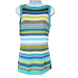 White Stag Womens Striped Sleeveless Knit Top Size S - Bild 1 von 11