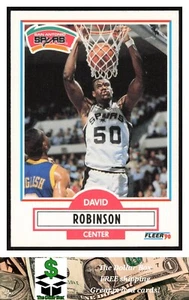1990-91 Fleer #172 David Robinson - San Antonio Spurs - Picture 1 of 2