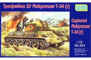 Unimodels UM254 Captured Flakpanzer T-34 Plastikmodell Maßstab Bausatz 1/72 - Bild 1 von 7