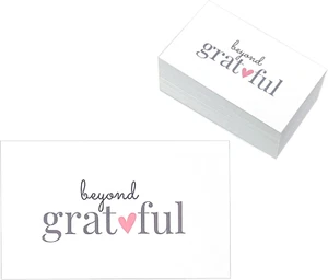 Chic Gratitude Note Cards 100 Cards Business Card Size - Picture 1 of 9