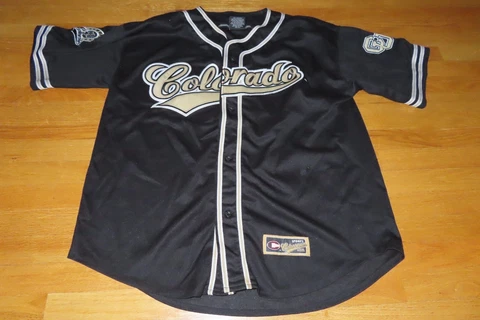 Vintage Colosseum Label - COLORADO BUFFALOES Button-Down (2XL) Baseball Jersey Cover
