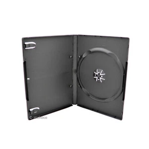 Caja de 50 piezas estándar de 14 mm de un solo disco CD DVD negra para películas - Imagen 1 de 2