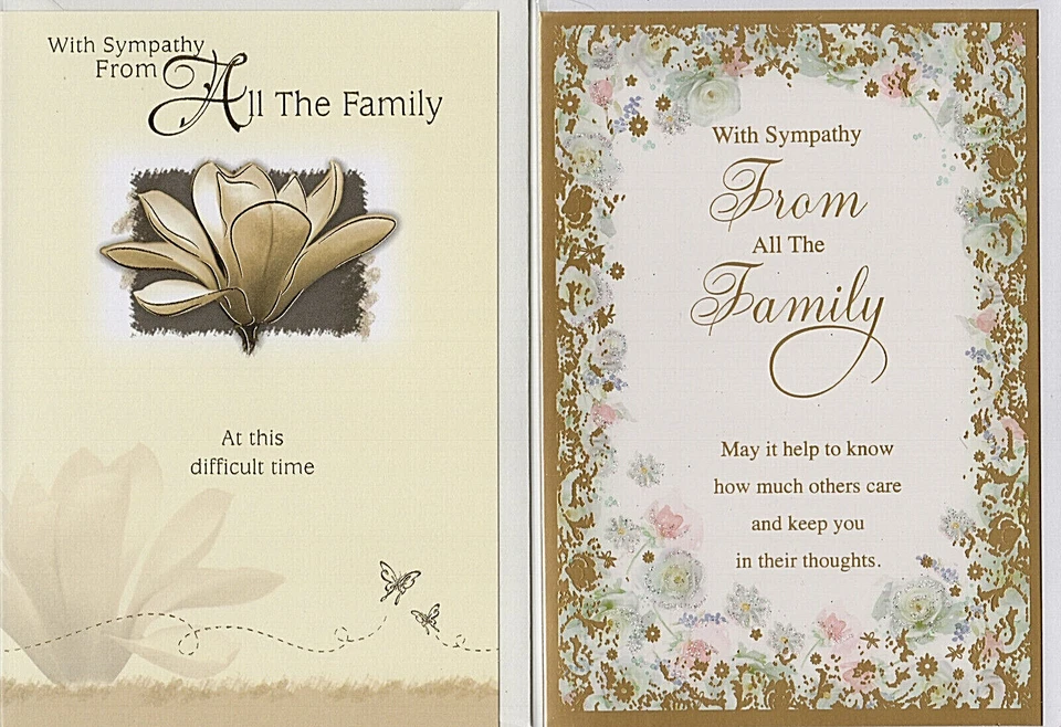 Various  From All The Family Sympathy Cards ** LAST ONES ** - Image 1 of 1