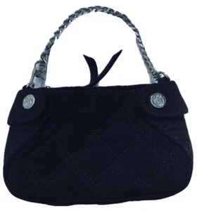 Used 1X-Vera Bradley Classic Black Purse W/ Chain Strap~Cute Little Purse!! - Picture 1 of 12