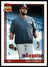 1991 Topps Dave Parker #89T California Angels