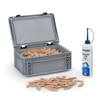 Chevilles Plates 20 10 0 Avec Colle Comme Lamello pour Menuisier de Biscuit En - Photo 1/4