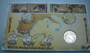 1492-1992 500 JAHRESTAG DER ENTDECKUNG AMERIKAS £2 MÜNZABDECKUNG PNC & INFO - Bild 1 von 6