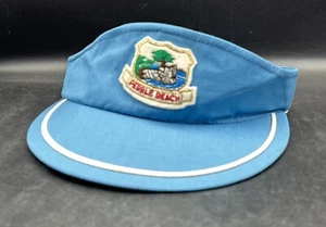 Vintage Pebble Beach Golf Visor California Town Talk Hat Louisville KY - Picture 1 of 18