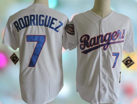 Men's Texas Rangers - #7 Ivan Rodriguez Cool Base Stitched Jersey Cover