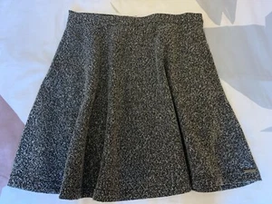 Superdry black grey monotone skater skirt with pockets size 12-14 29inch waist - Picture 1 of 11