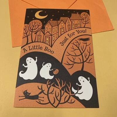 Happy Halloween A Little Boo Just For You 5”x7” Hallmark Greeting Card - Image 1 of 4