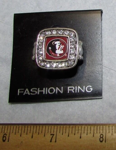 NCAA Florida State SEMINOLES Football Team FASHION RING Jewelry Expandable Band Cover