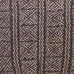 Bògòlanfini Schwarz Schlammtuch Textil Mali 55x32 inch - Bild 1 von 8