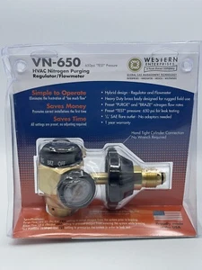 Western Enterprises VN-650 misuratore di portata regolatore spurgo azoto con test 650 PSI - Foto 1 di 8