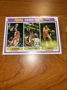 1981-82 Topps - Team Leaders Julius Erving, Maurice Cheeks, Caldwell Jones #59 - Bild 1 von 2