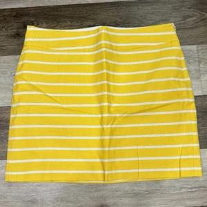 Banana Republic Rock Damen Gr. 10 gelb weiß gestreift kurz gerade EUC! - Bild 1 von 6