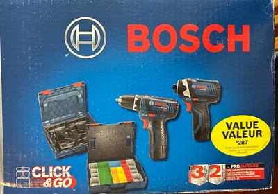 NUEVO - Kit combinado de taladro y atornillador de impacto Bosch con batería/cargador de 2-12 V - CLPK22-120AL Foto 1 de 4