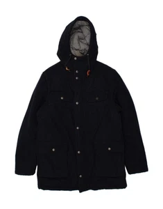 LEVI'S Mens Standard Fit Hooded Padded Jacket UK 38 Medium Navy Blue HS20 - Picture 1 of 3
