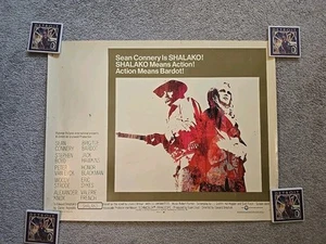 1968 "Shalako" Sean Connery Bridgette Bardot Movie Poster Half Sheet 22 x 28 - Picture 1 of 8