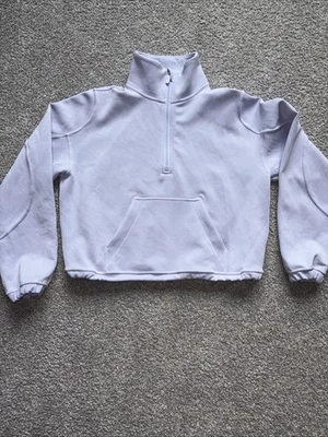 Lululemon Brushed Soft Stream Half Zip Size 4 Serene Blue Worn Once! - Image 1 of 4